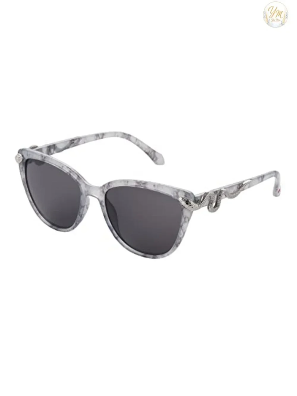 Women's Cat Eye Sunglasses with Snake Accents Metal Frame UV Protection